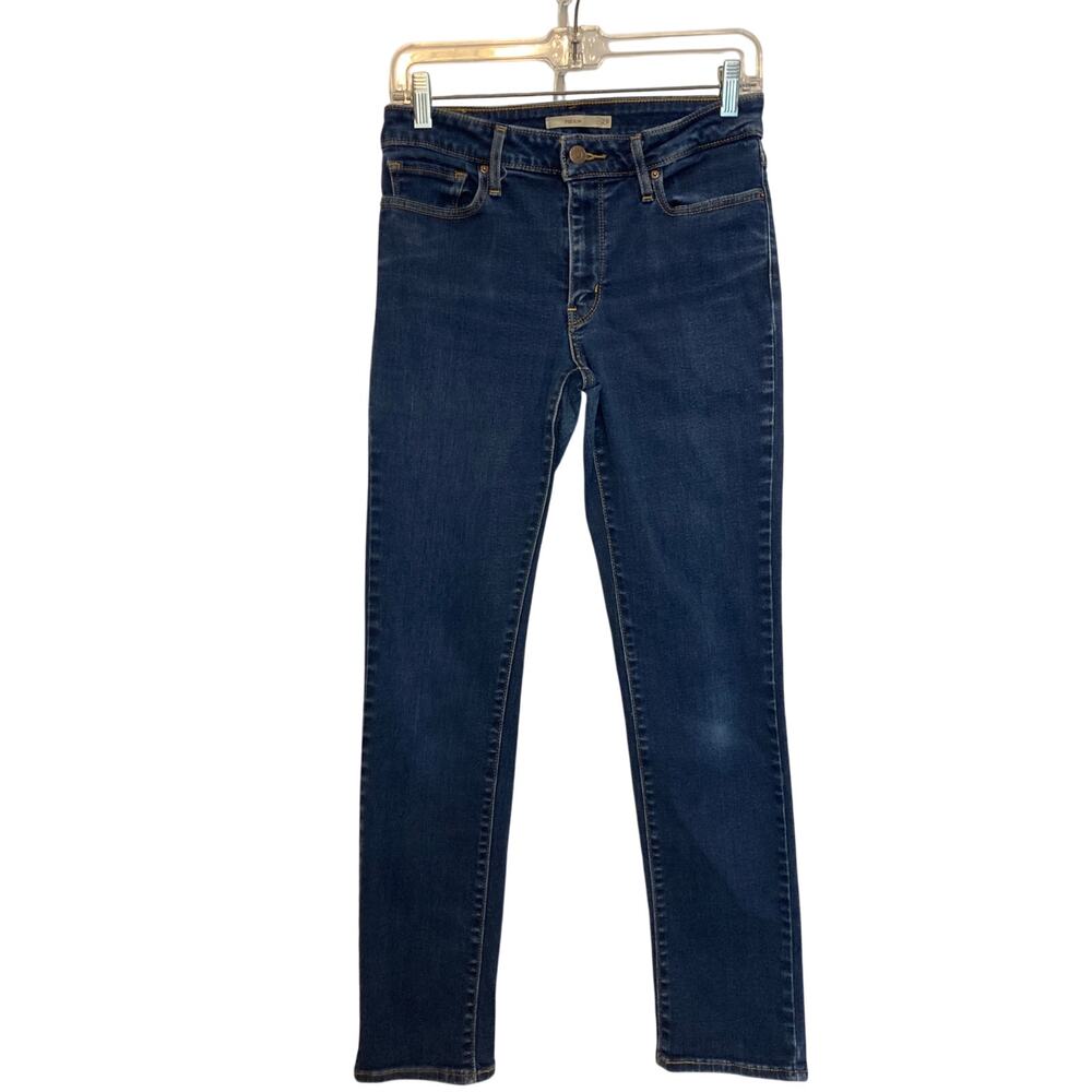 Levi’s 712 Slim Straight Leg Mid Rise Medium Blue Denim Wash Jeans Pants